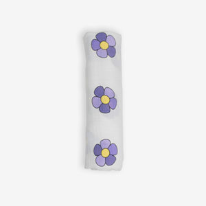 Flower Power I - Royal Purple and Yellow Uno (Swaddle)