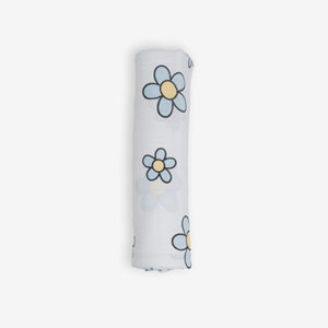 Flower Power I - Sky Blue and Orange Uno (Swaddle)