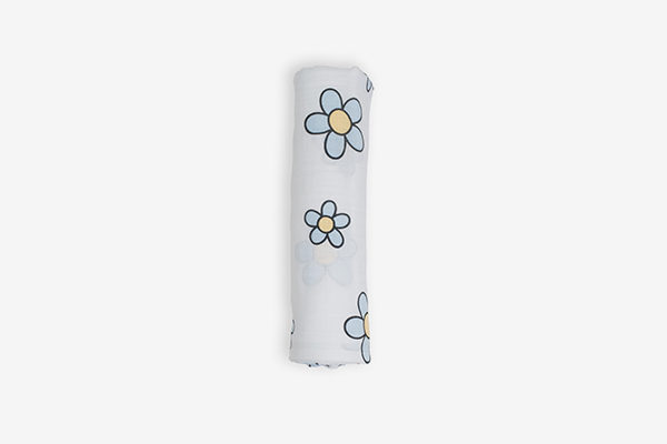 Flower Power I - Sky Blue and Orange Uno (Swaddle)