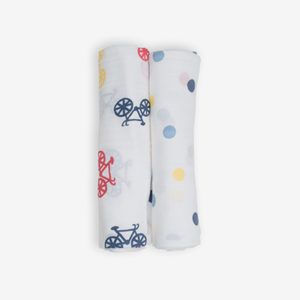 Deanie Organic Baby Bike and Dot Duo (Swaddles)