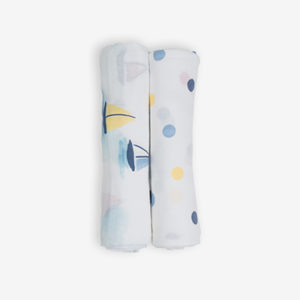 Deanie Organic Baby Boat and Dot Duo (Swaddles)