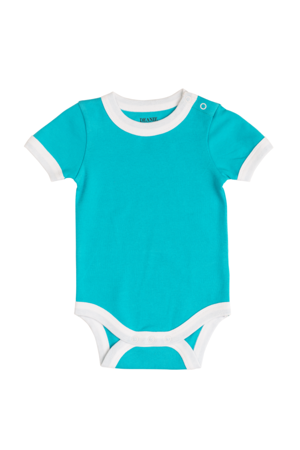 Deanie Organic Baby - Teal Bodysuit