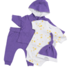 Deanie Organic Baby - Royal Purple Outfit (4 Pieces)