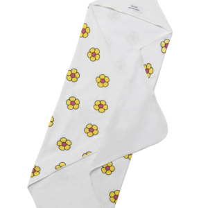 Flower Power Yellow Hooded Towel