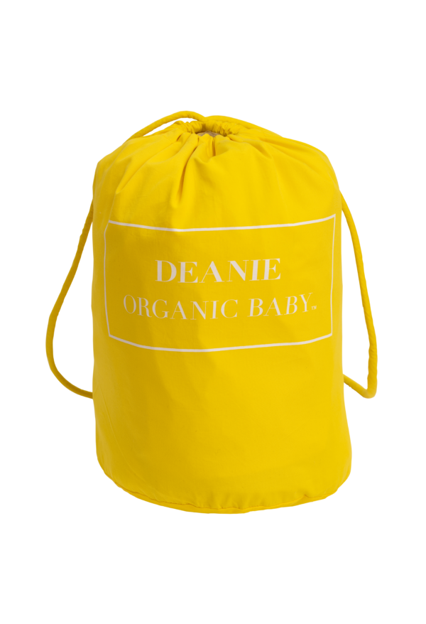Deanie Organic Baby - Sunshine Yellow Logo Layette Bag
