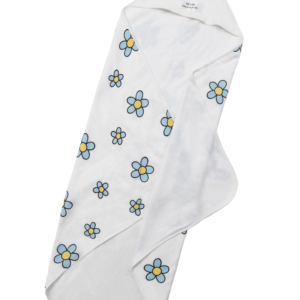 Blue Flower Hooded Towel