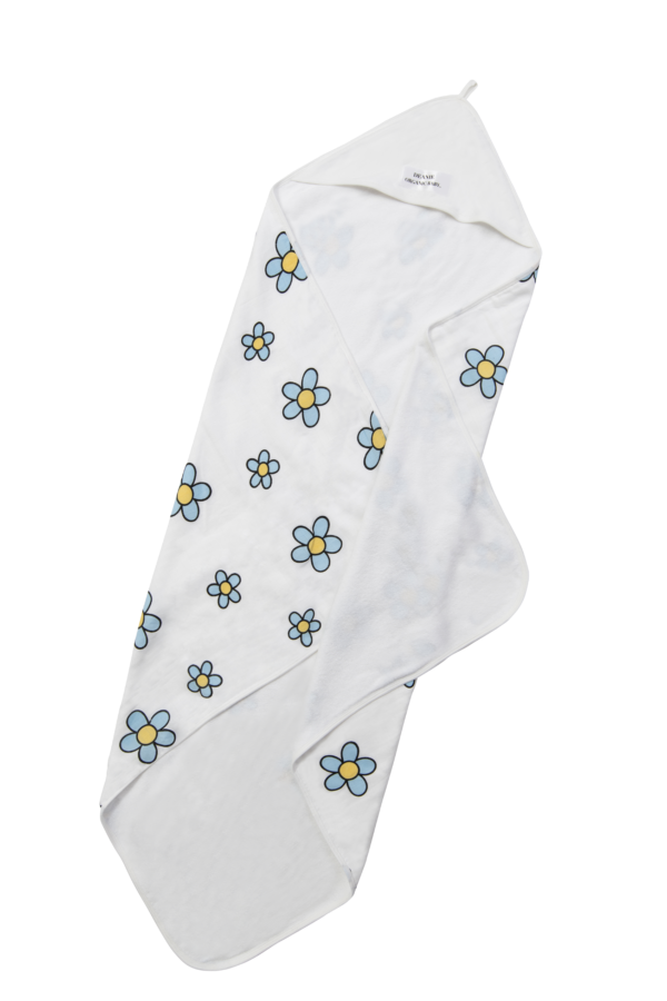 Blue Flower Hooded Towel