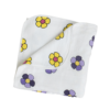 Sunshine Yellow and Royal Purple Flower Reversible Baby Blanket