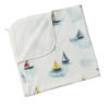 Sailing Boats on Watercolor Lake Towel