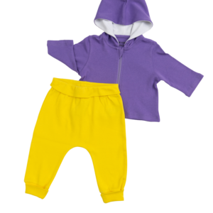 Royal Purple & Yellow Outfit - 2 Pieces