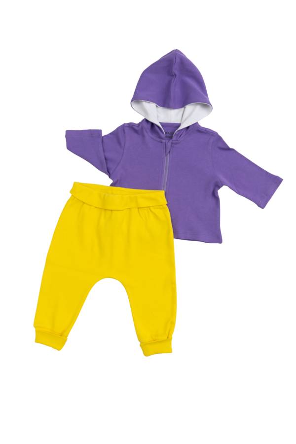 Royal Purple & Yellow Outfit - 2 Pieces
