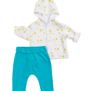 Teal & Cow Jumping the Moon Outfit (2 Pieces)