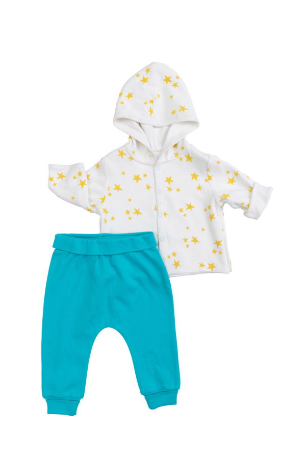 Teal & Cow Jumping the Moon Outfit (2 Pieces)