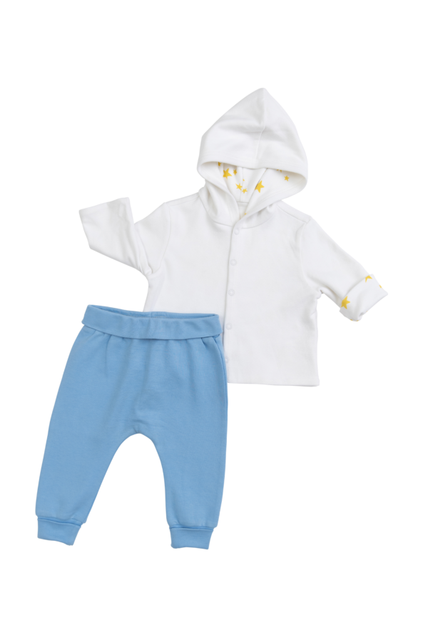 Light Blue & Cow Jumping the Moon Outfit - 2 Pieces