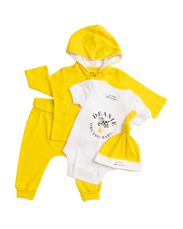 Deanie Organic Baby - Sunshine Yellow Outfit (4 Pieces)