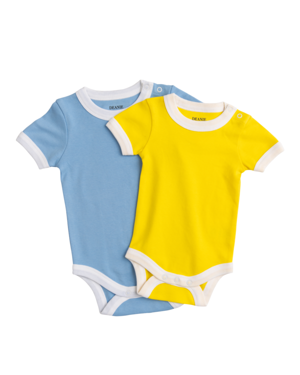 Light Blue & Sunshine Yellow Bodysuit 2 Pack