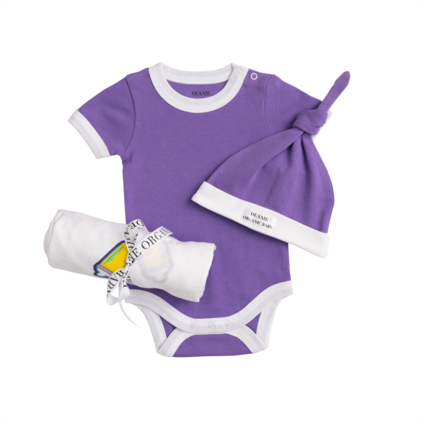 Baby Bottle Pop Art Royal Purple Coming Home Set